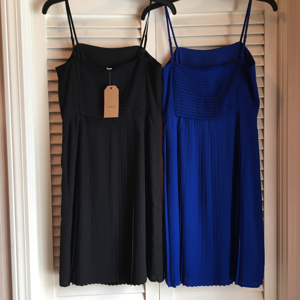 ⬇️Canvas Blue Parker Pleated Ballet Cocktail Dress - Picture 4 of 7